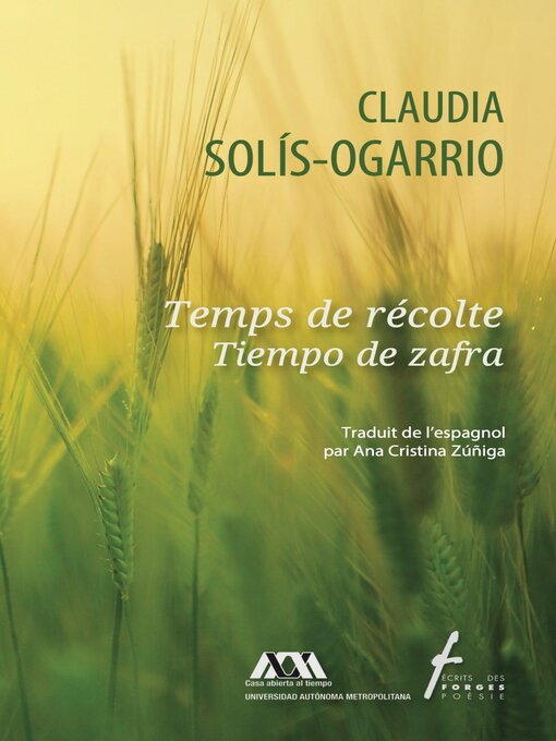 Title details for Temps de récolte by Claudia Solís-Ogarrio - Wait list